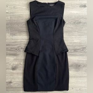 Ted baker Ted sz 0 (US size 2) peplum jacquard midi black dress